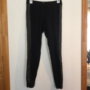 Cache Faux Leather Accent Leggings